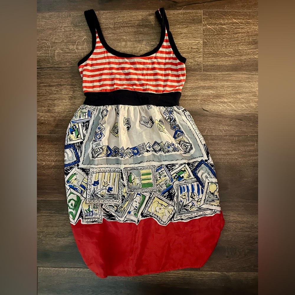 Bailey 44 Red and Blue Striped Mini Dress